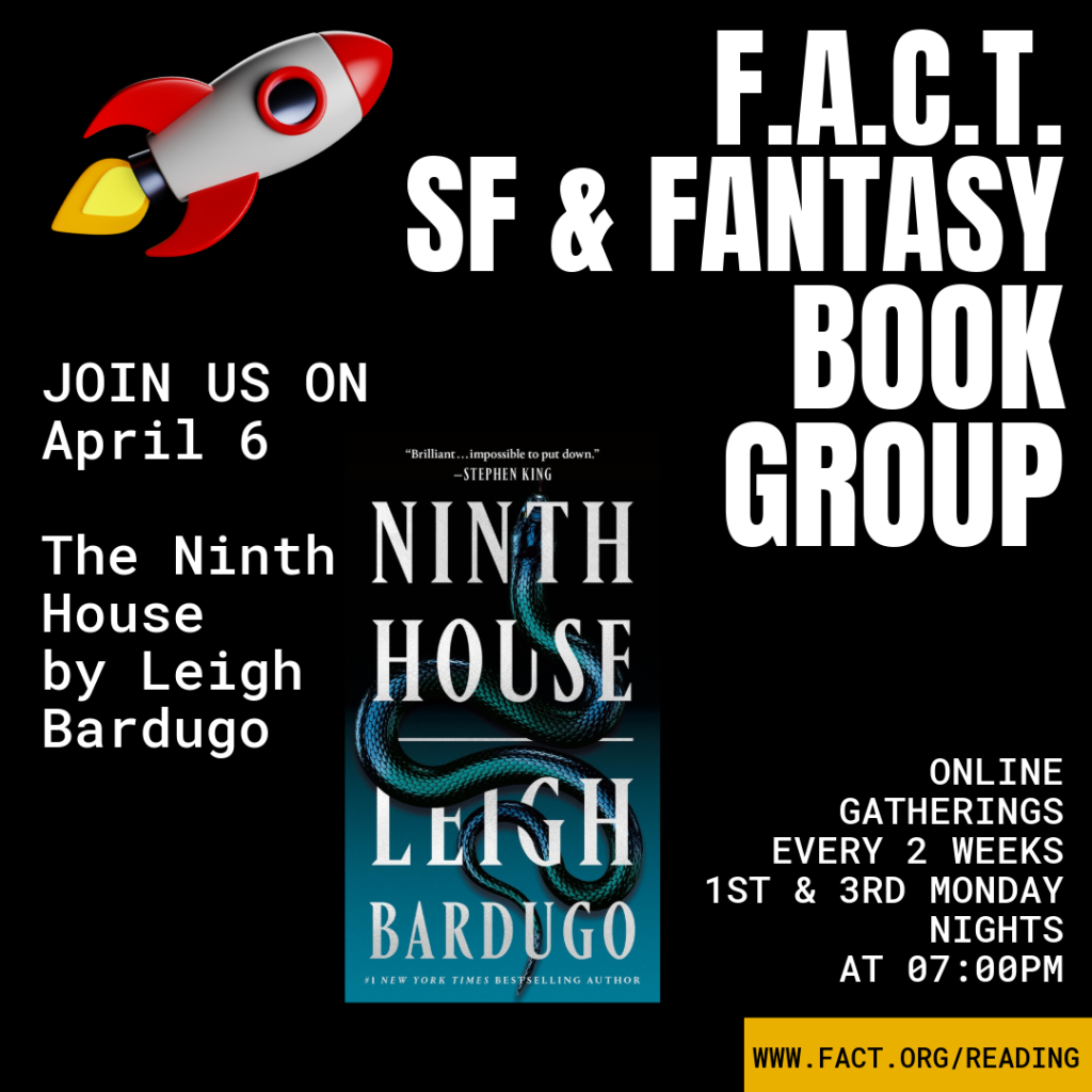 Take a Look at the New Book Group Selections! And Mark Your Calendar for the Discussion of NINTH HOUSE on Apr 6!