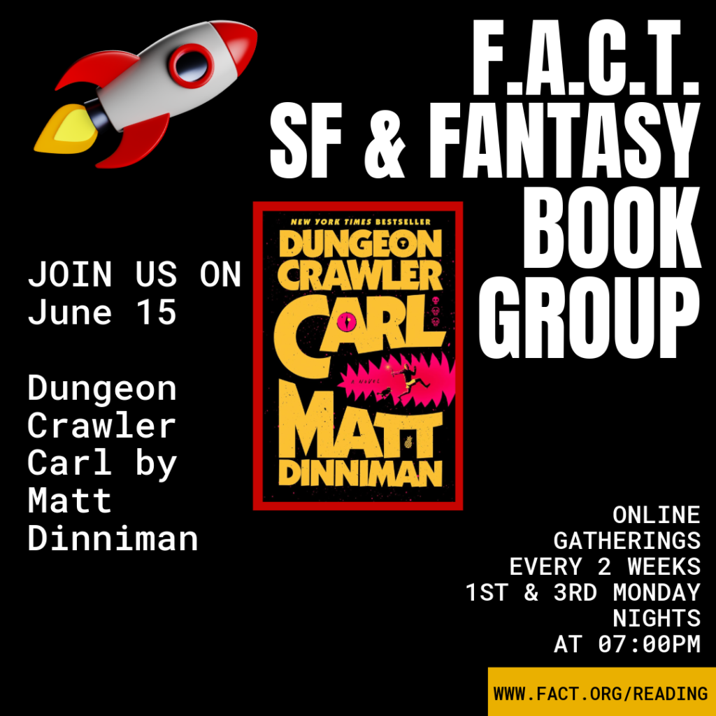 Join Our Book Group’s Discussion of DUNGEON CRAWLER CARL on June 15 Join Our Book Group’s Discussion of DUNGEON CRAWLER CARL on June 15