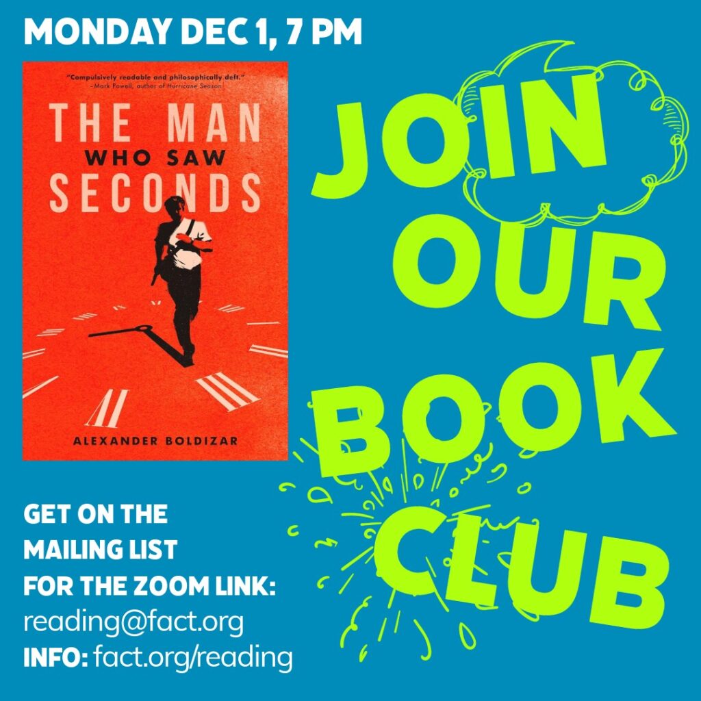 Join Our Book Club’s Discussion of THE MAN WHO SAW SECONDS on Dec 1 Join Our Book Club’s Discussion of THE MAN WHO SAW SECONDS on Dec 1