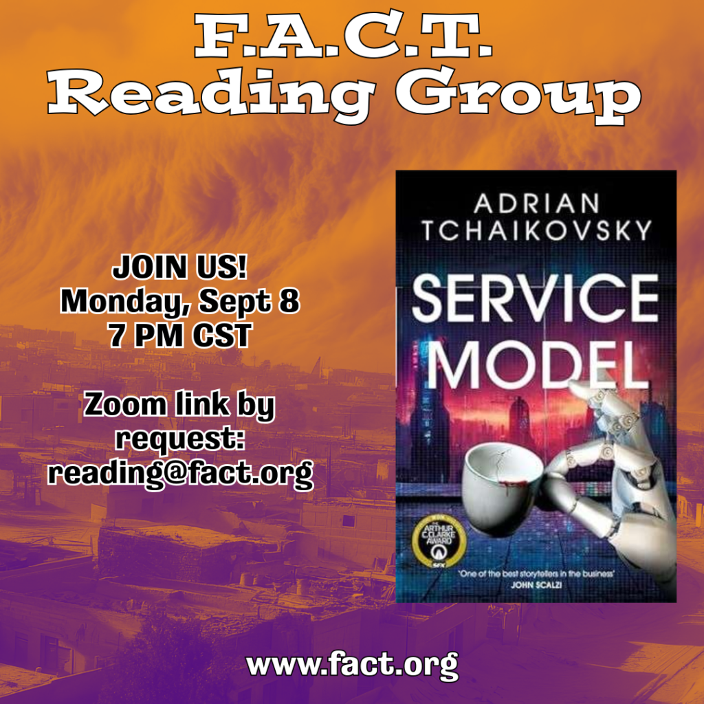 Reading Group to Discuss Service Model by Adrian Tchaikovsky